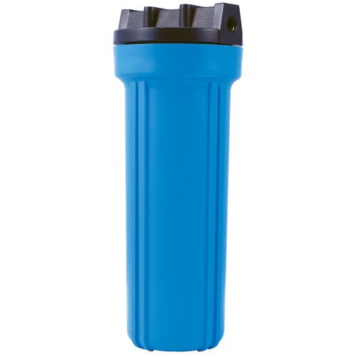 Main product image of 10" Blue Housing and Black PR Cap with 3/4" Port and Pressure Relief Valve