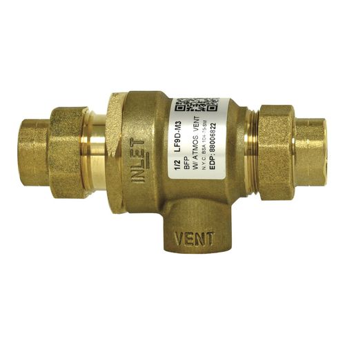 Watts 1/2 Inch Forged Brass Dual Check Valve With Atmospheric Vent - Lead Free
