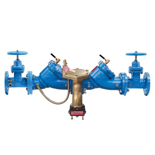 Main product image of 3" LF909-NRS-FS Cast Iron Reduced Pressure Zone Backflow Preventer Assembly, NRS Shutoff, w/ Backflow Flood Sensor