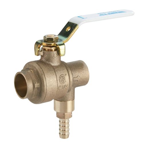Main product image of 3/4" LFBRVM1 Sweat x Sweat x Barb Combination Ball Valve and Relief Valve, 125 PSI (Lead Free)