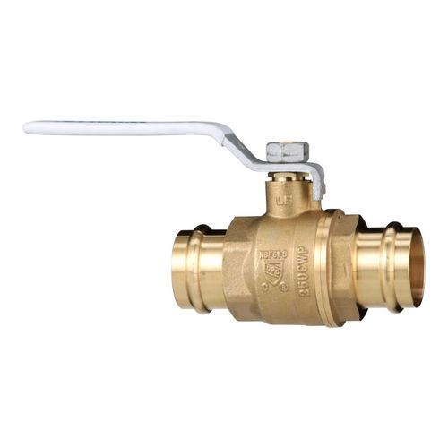 Main product image of 1-1/4" Full Port Press 2-Piece Brass Ball Valve, LFFBV-3-PRESS-M2 (Lead Free)
