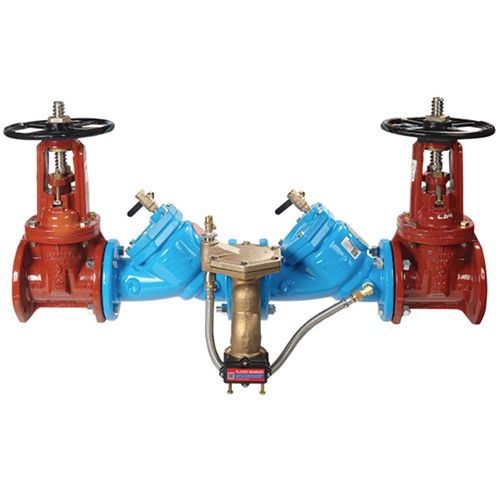 Main product image of 3" LF909-DOSY-FS Cast Iron Reduced Pressure Zone Backflow Preventer Assembly, Domestic OSY Shutoff, w/ Backflow Flood Sensor