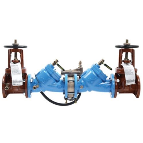 Main product image of 3" LF909-DOSY-FS Cast Iron Reduced Pressure Zone Backflow Preventer Assembly, Domestic OSY Shutoff, w/ Backflow Flood Sensor