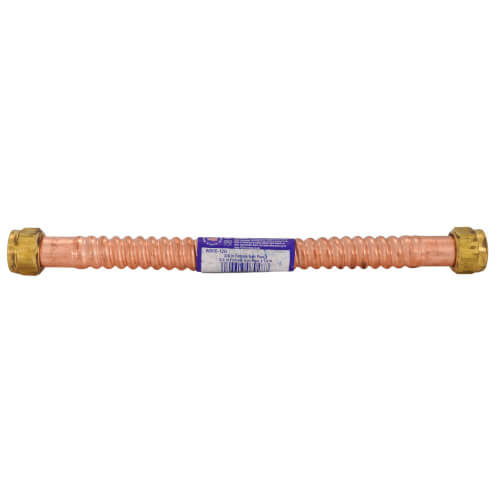 Main product image of 7/8" OD Corrugated Hose Water Heater Connector w/ 3/4" FIP x 3/4" FIP End Fittings (12" Length)