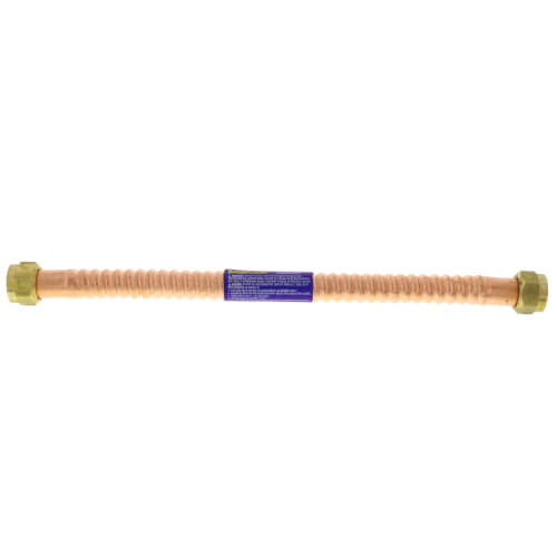 Main product image of 7/8" OD Corrugated Hose Water Heater Connector w/ 3/4" FIP x 3/4" FIP End Fittings (15" Length)