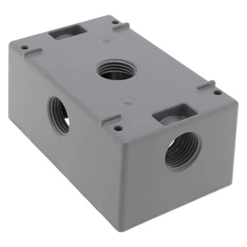 Main product image of 1/2" 5 Hole, Single Gang, Weatherproof Box