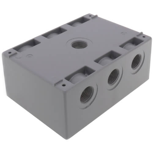 Main product image of Triple Gang 1/2" 7 Holes Weather Proof Box (Gray)