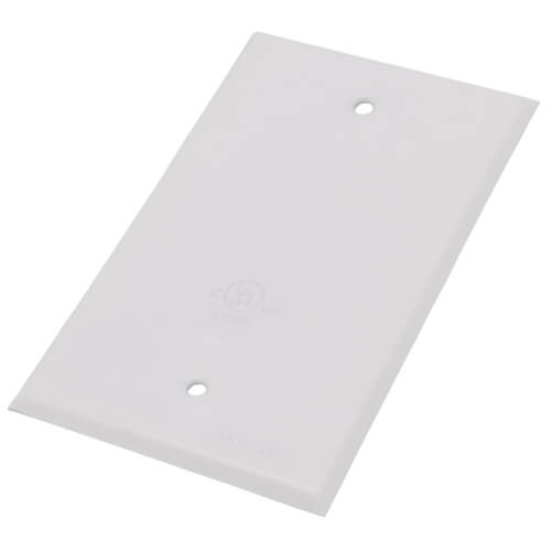Main product image of Single Gang Weatherproof Blank Cover w/ Gasket (White)