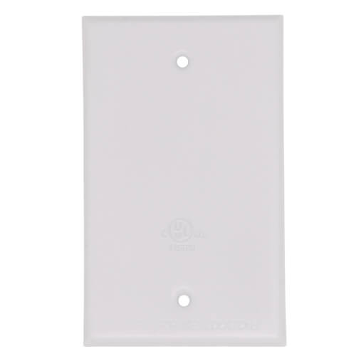 Main product image of Single Gang Weatherproof Blank Cover w/ Gasket (White)