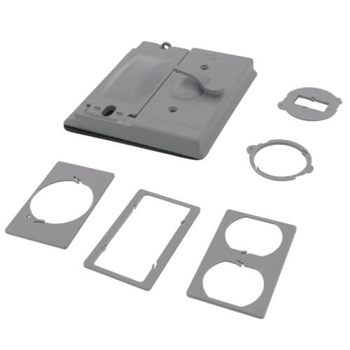 Main product image of Double Gang 5-in-1 Combo Toggle/Switch Cover (Gray)