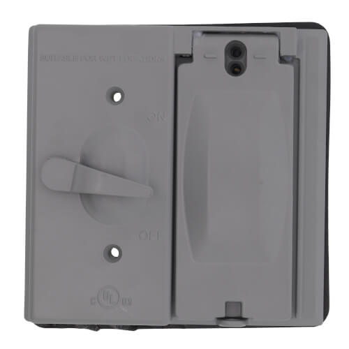 Main product image of Double Gang 5-in-1 Combo Toggle/Switch Cover (Gray)