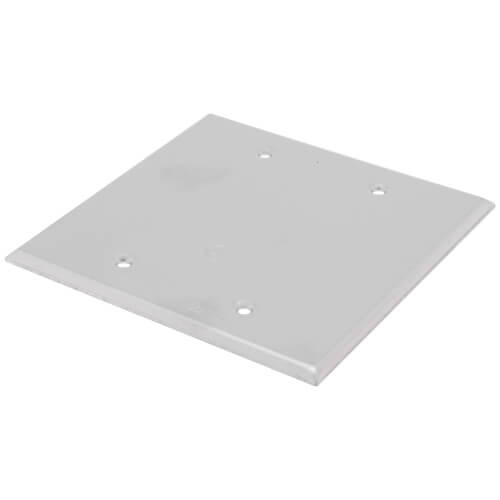 Main product image of Double Gang Weatherproof Blank Cover w/ Gasket (Gray)