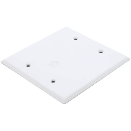 Main product image of Double Gang Weatherproof Blank Cover w/ Gasket (White)