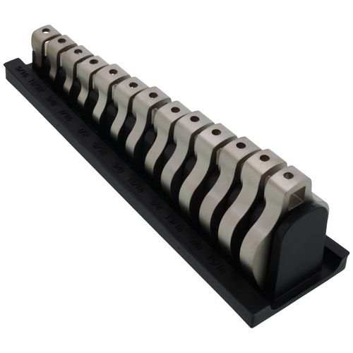 Main product image of 3/8" Drive Crowfoot Wrench Set with Rack, 13-Piece (5/16-1")