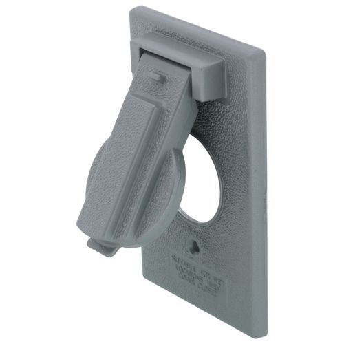 Main product image of Single Gang Weatherproof Receptacle Switch Cover (Gray)