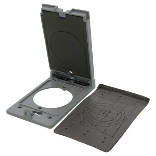 Main product image of Single Gang Weatherproof 30/50A Receptacle Cover (Gray)