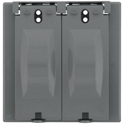 Main product image of Double Gang Weatherproof GFCI Cover (Gray)