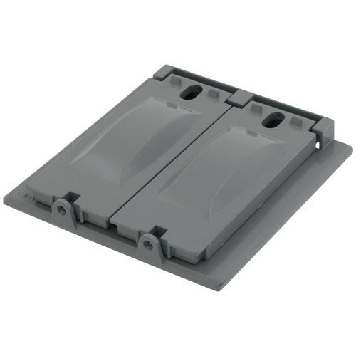 Main product image of Double Gang Weatherproof GFCI Cover (Gray)