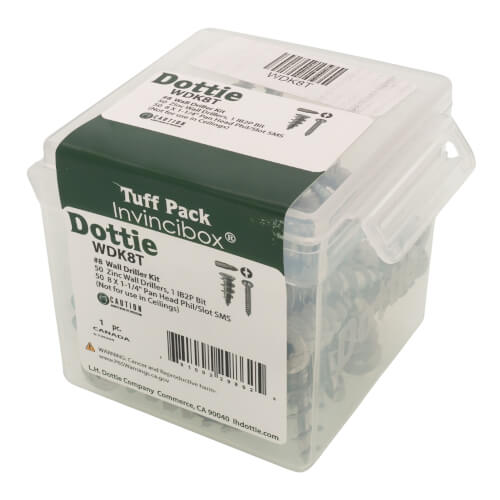 WDK8T LH Dottie WDK8T 8 Zinc Alloy Walldriller Anchor Kit w/ Pan