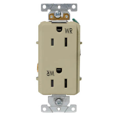 Main product image of Decora Plus Weather Resistant Duplex Receptacle - Ivory (15A, 125V, 2P)
