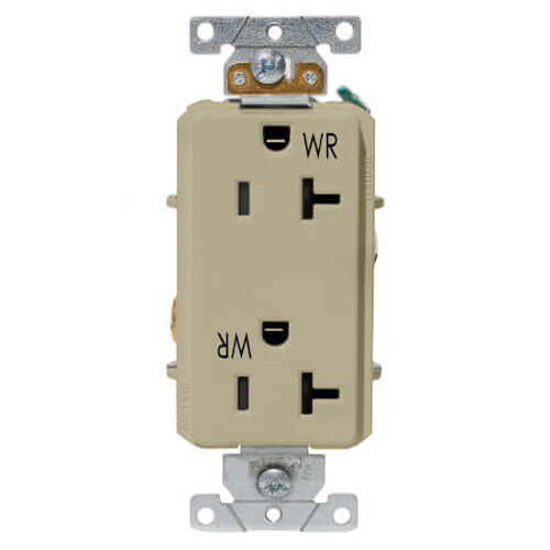 Main product image of Decora Plus Weather Resistant Duplex Receptacle - Ivory (20A, 125V, 2P)