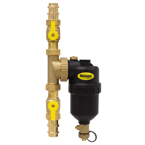 Main product image of 3/4" Press Brass Magnetic Boiler Filter with Isolation Valves