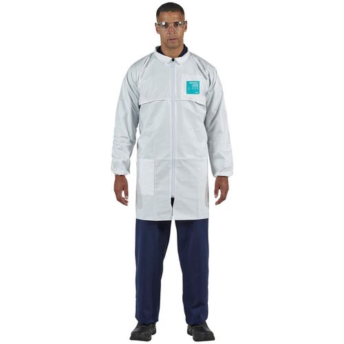 Main product image of AlphaTec 2000 Model 209 Standard Disposable Chemical Resistant Lab Coat, White, XL (Pack of 30)