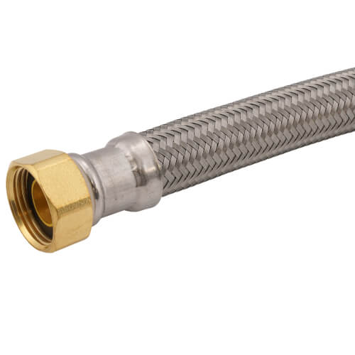 3/4" FIP Braided Hose Water Heater Connector, Lead Free (18" Length)