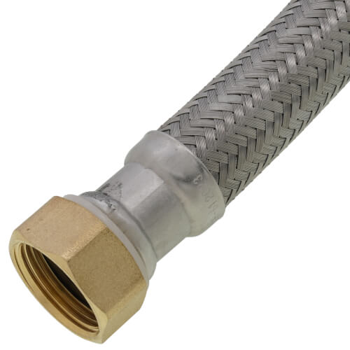 Main product image of 1/2" Push Fit x 3/4" FIP Braided Water Heater Connector, Lead Free (18" Length)
