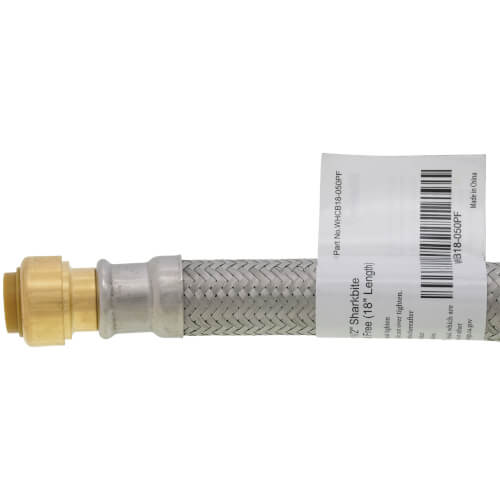 Main product image of 1/2" Push Fit x 1/2" Push Fit Coupling Hose, Lead Free (18" Length)