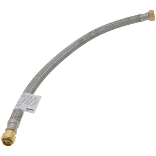 Main product image of 1/2" Push Fit x 3/4" FIP Braided Water Heater Connector, Lead Free (24" Length)