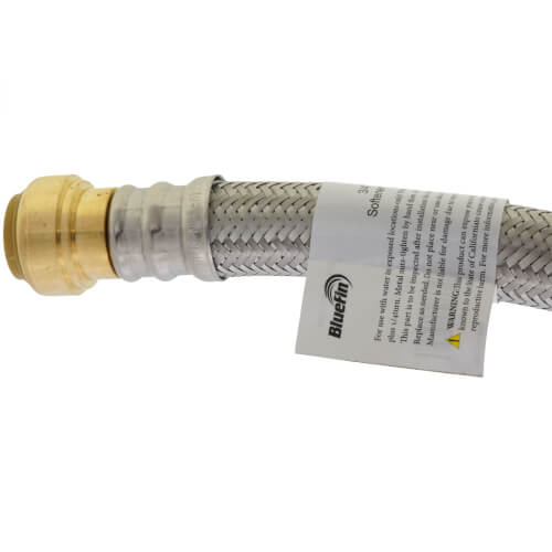 Main product image of 3/4" Push Fit x 1" FIP Water Softener Hose, Lead Free (24" Length)
