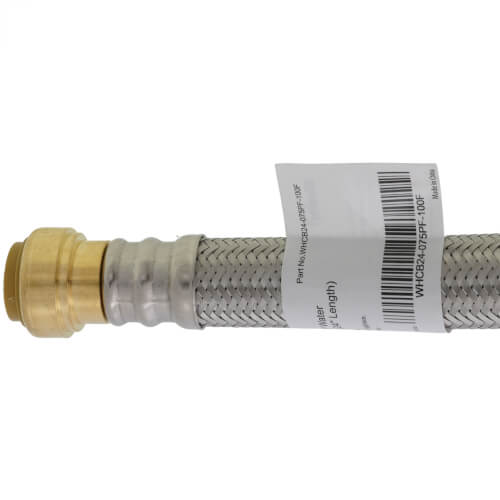 Main product image of 3/4" Push Fit x 1" FIP Water Softener Hose, Lead Free (24" Length)