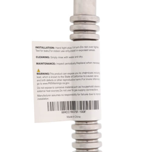 Main product image of 3/4" FIP x 1" FIP Corrugated Hose Water Heater Connector, Lead Free (18" Length)