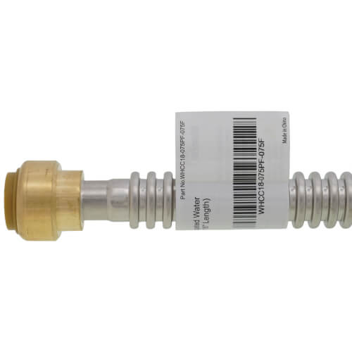 Main product image of 3/4" Push Fit x 3/4" FIP Corrugated Water Heater Connector, Lead Free (18" Length)
