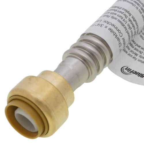 Main product image of 3/4" Push Fit x 3/4" FIP Corrugated Water Heater Connector, Lead Free (18" Length)