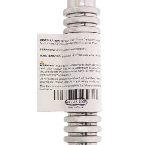 Main product image of 1" FIP Corrugated Hose Water Heater Connector, Lead Free (18" Length)