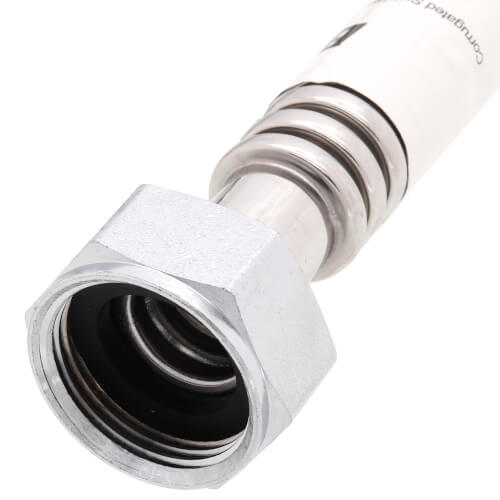 Main product image of 3/4" FIP x 1" FIP Corrugated Hose Water Heater Connector, Lead Free (24" Length)