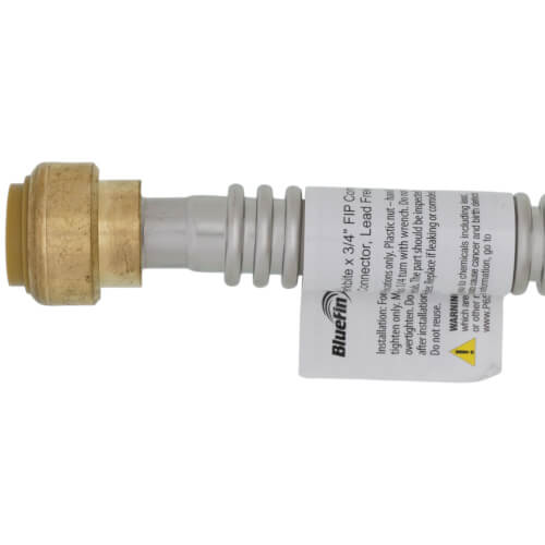 Main product image of 3/4" Push Fit x 3/4" FIP Corrugated Water Heater Connector, Lead Free (24" Length)