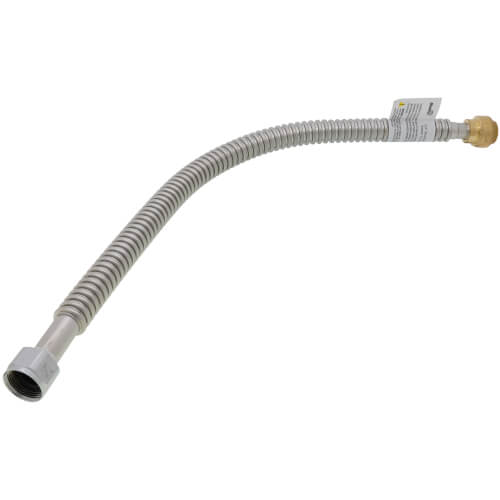 Main product image of 3/4" Push Fit x 3/4" FIP Corrugated Water Heater Connector, Lead Free (24" Length)