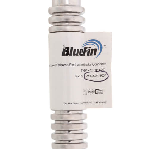 Main product image of 1" FIP Corrugated Hose Water Heater Connector, Lead Free (24" Length)