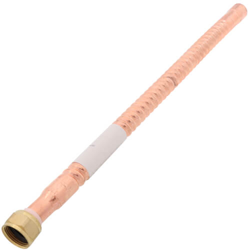 Main product image of 3/4" FIP Swivel x 3/4" Female Sweat Straight Corrugated Hose Water Heater Connector, Lead Free (18" Length)