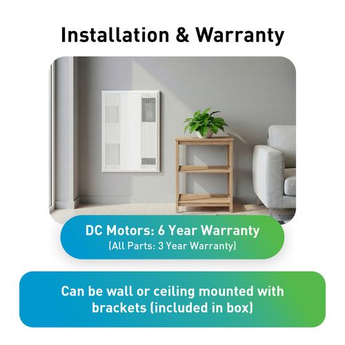 Main product image of Panasonic WhisperComfort 60 Energy Recovery Ventilator (ERV), Wall/Ceiling Mount Exhaust Fan, FV-06VE1