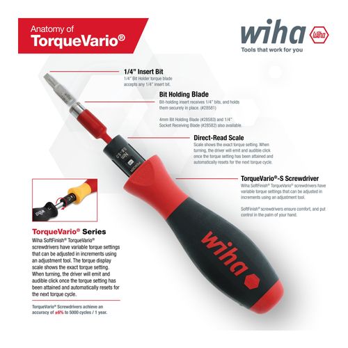 Main product image of TorqueControl Screwdriver, 15 to 80 in/oz, 28501