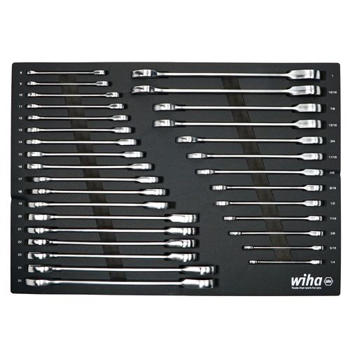 Main product image of 31-Piece Ratcheting Wrench Tray Set - SAE & Metric