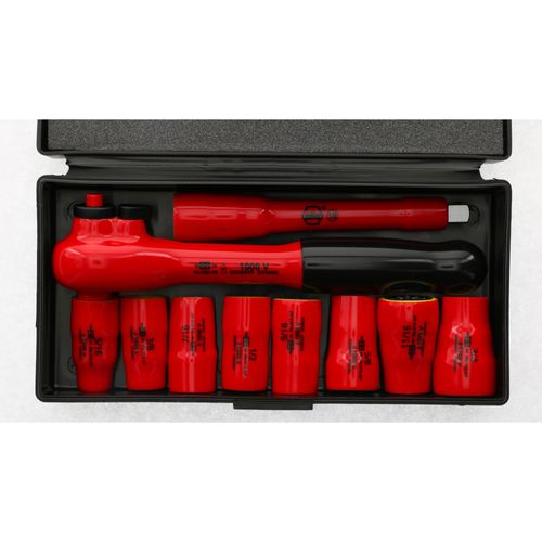 Main product image of 10-Piece Insulated Socket & Ratchet Set 3/8" Drive - SAE