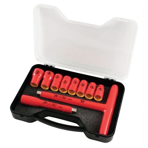 Main product image of 10-Piece, 3/8" Drive, Insulated Socket & T-Handle Set - Metric