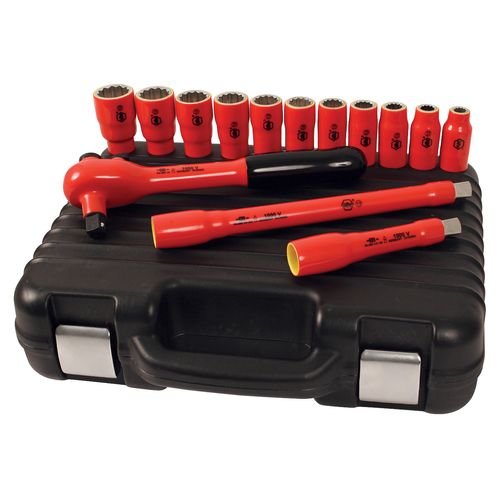 Main product image of 14-Piece Insulated Socket Set 1/2" Drive - Metric