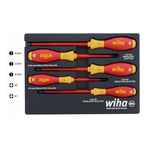 Main product image of 5-Piece Insulated SoftFinish Cushion Grip Screwdriver Tray Set