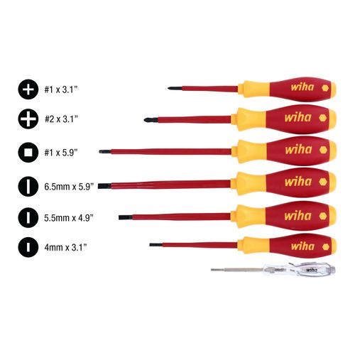 Main product image of 7-Piece SoftFinish Phillips, Slotted & Square Screwdriver Set, 32087
